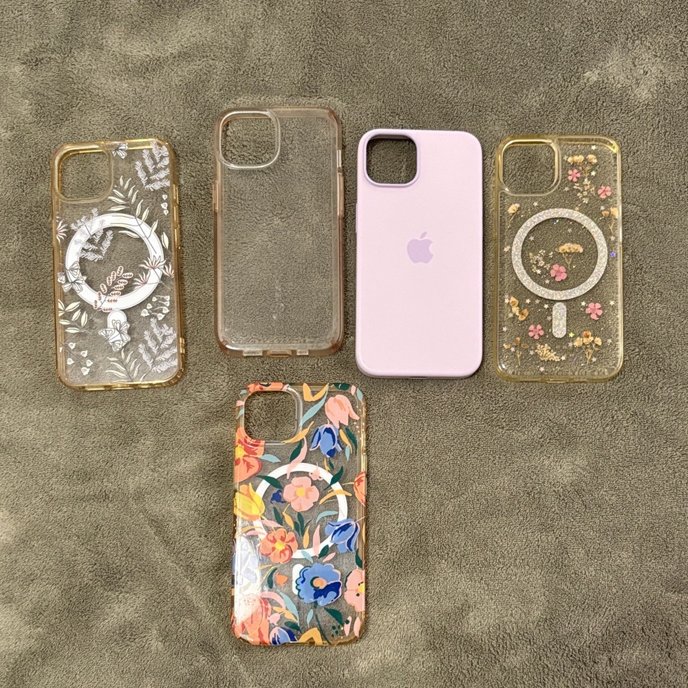Floral and Clear Phone Case Set iPhone 13